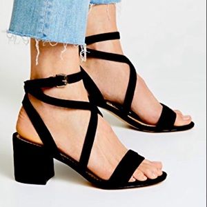 SAM EDELMAN 60% off Black Suede Sandal Heels 8.5